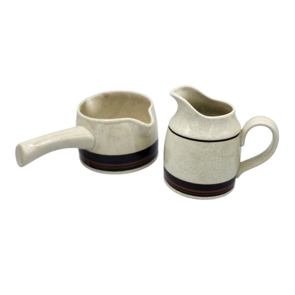 Vintage Royal Doulton Retired Bistro Pattern Ceramic Creamer Pitcher, Gravy Boat